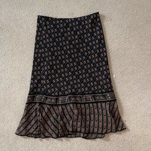 Black & Gold Vintage Midi Skirt (S) (Studiom)